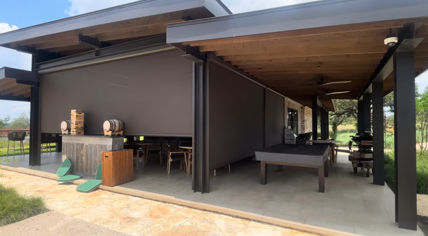 Modern patio cover with outdoor kitchen in Glendale, Arizona